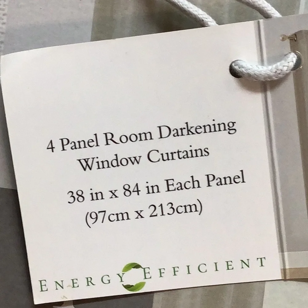 Lakewood 4 Panel RoomDarkening Window  Curtains. New With Tags.